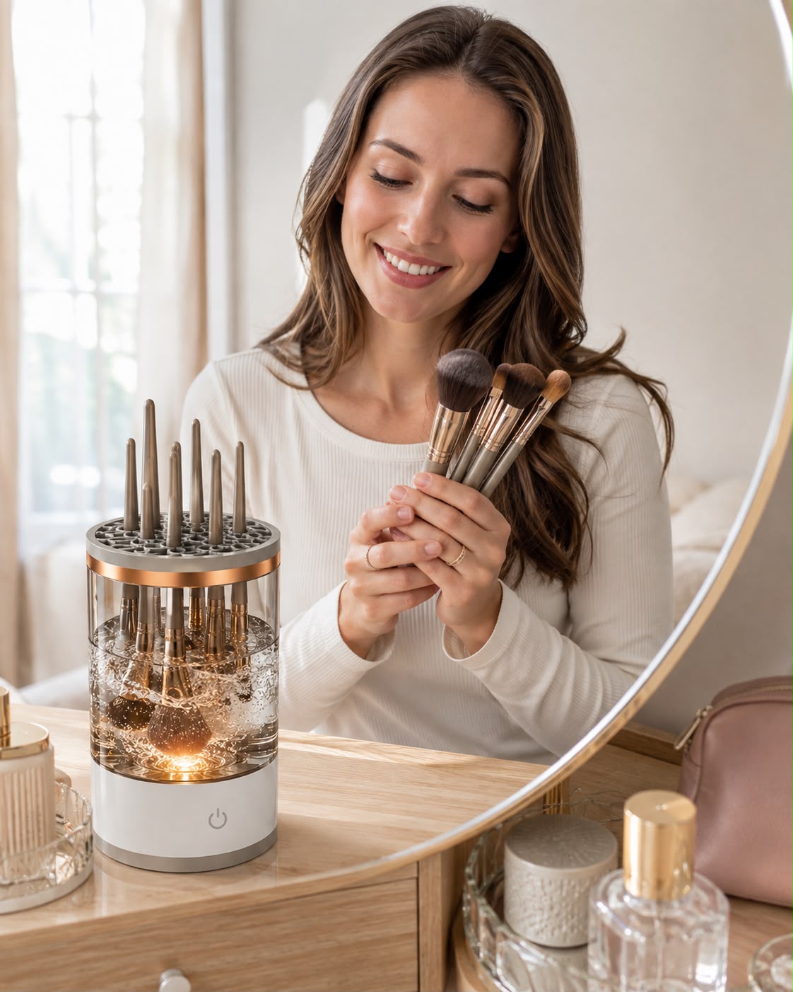 Automatic Makeup Brush Cleaner